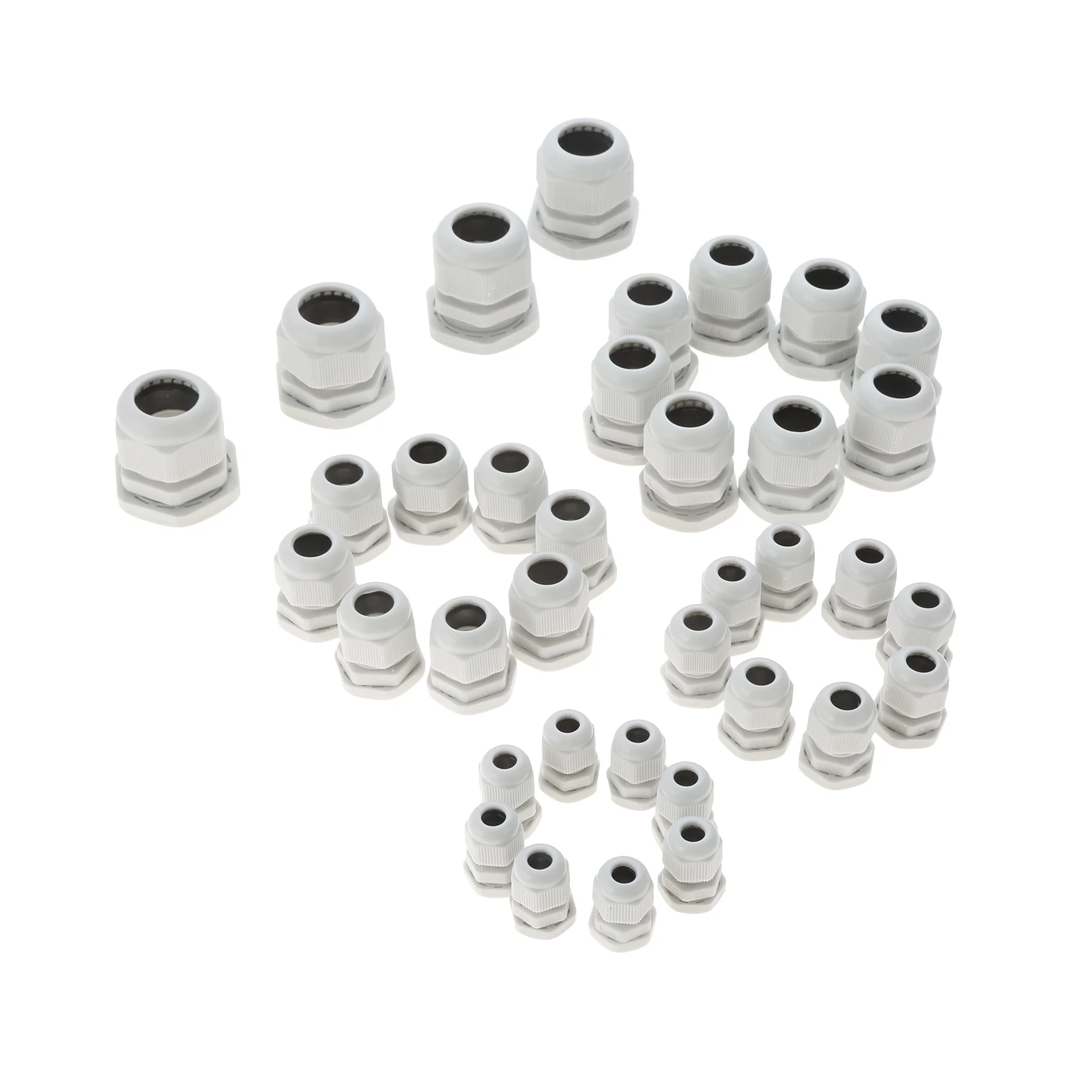 

36pcs/set Cable Glands Adjustable with Gasket Plastic Waterproof Dust-proof 3-21mm M12 M16 M20 M25 M32 Anti-Acid&Alkali Insulate