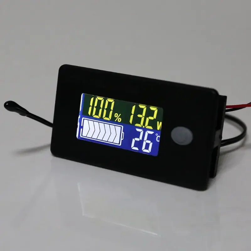 3 in 1 Battery Temp Display Digital Battery Capacity Tester Percentage Level Temperature Meter