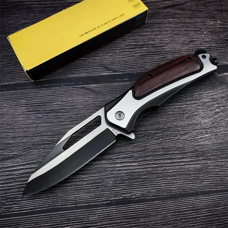 

BK DA130 Pocket pocket knife 5Cr13 blade red wood handle outdoor tactical hunting Camping Hiking survival EDC Tools Men's gift