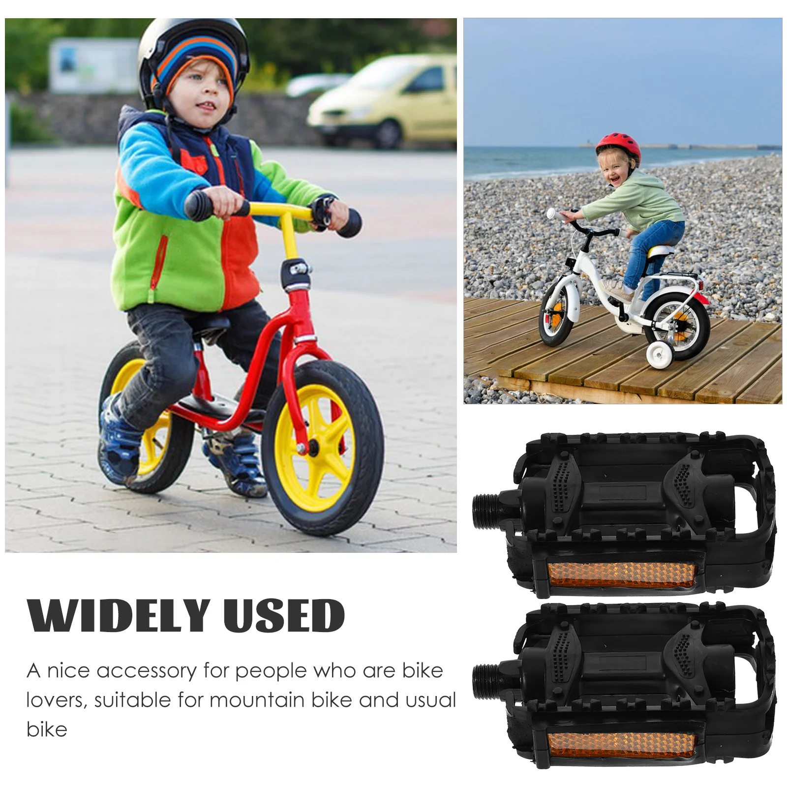 

1 Pair Replacement Kids Bike Pedals Sturdy Cycling Pedals Lightweight Nonskid Anti-Slip Mountain Road Bike Parts For