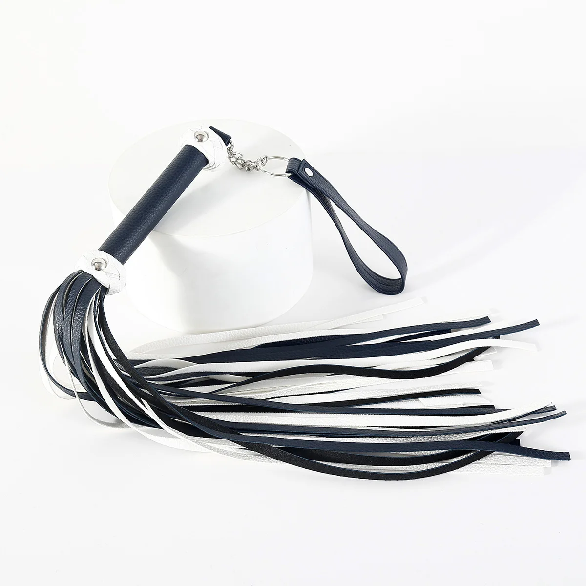 78CM Premium PU Leather Horse Whip,Reinforcement Handle Suede Flogger Whip Cowhide Horse Riding Whip Horse Training Crop