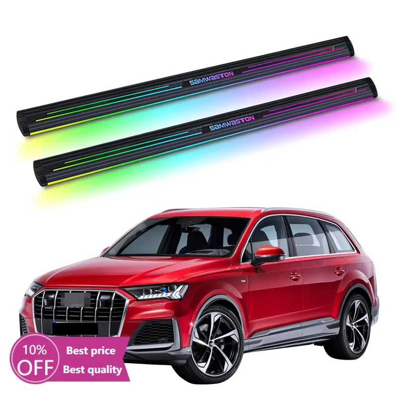 

Cc CarAutomatic Electric Power Neon Led Light Side Step Running Board for Audi Q7 2020-2025