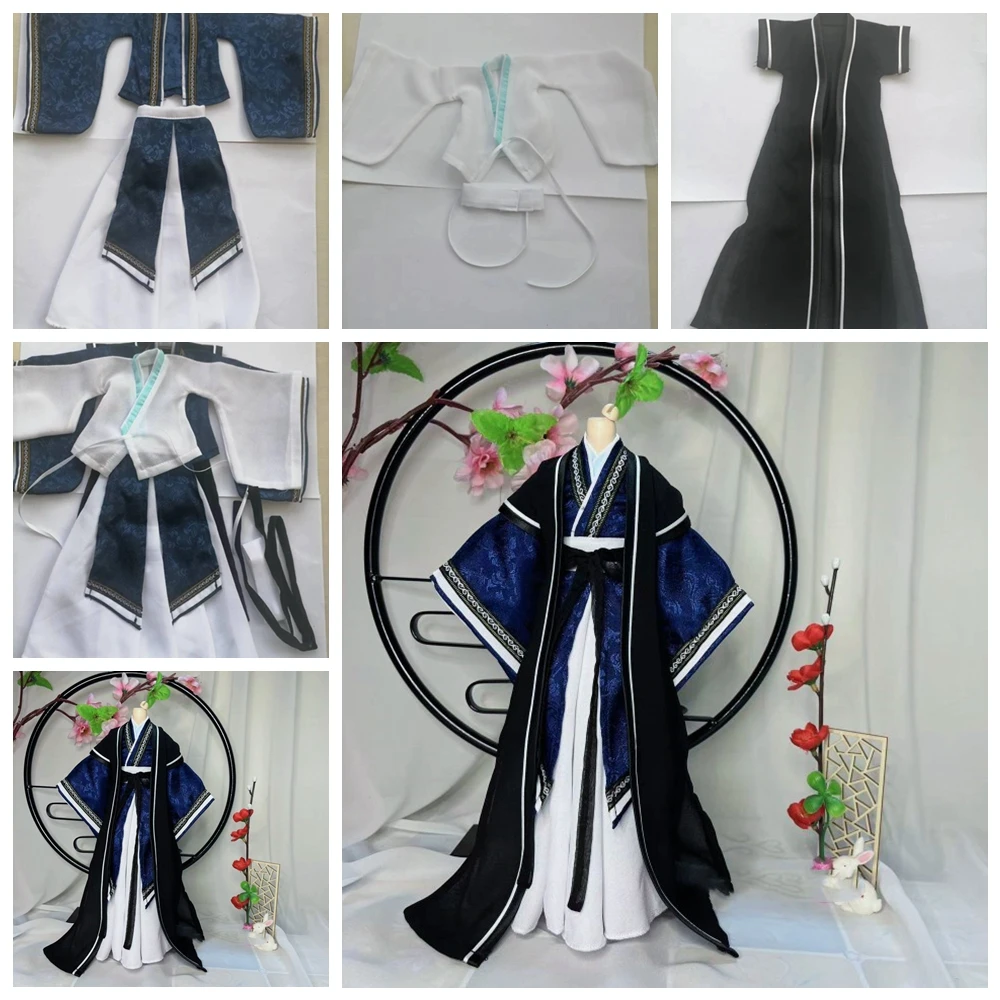 Ancient Classical Dress SUit 1/6 Male Dress Suit  Chinese   Hanfu Robe Coat  Outfit Man  Clothing  for 12inch Action Figure Toys