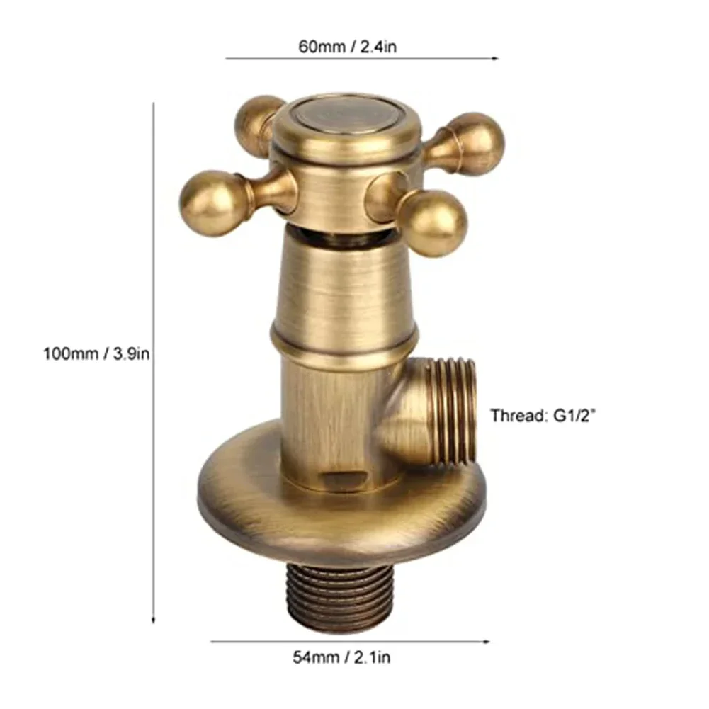 Antique Angle Valve European Angle Valve Electroplated Finish Hot And Cold Compatibility Long-lasting Performance