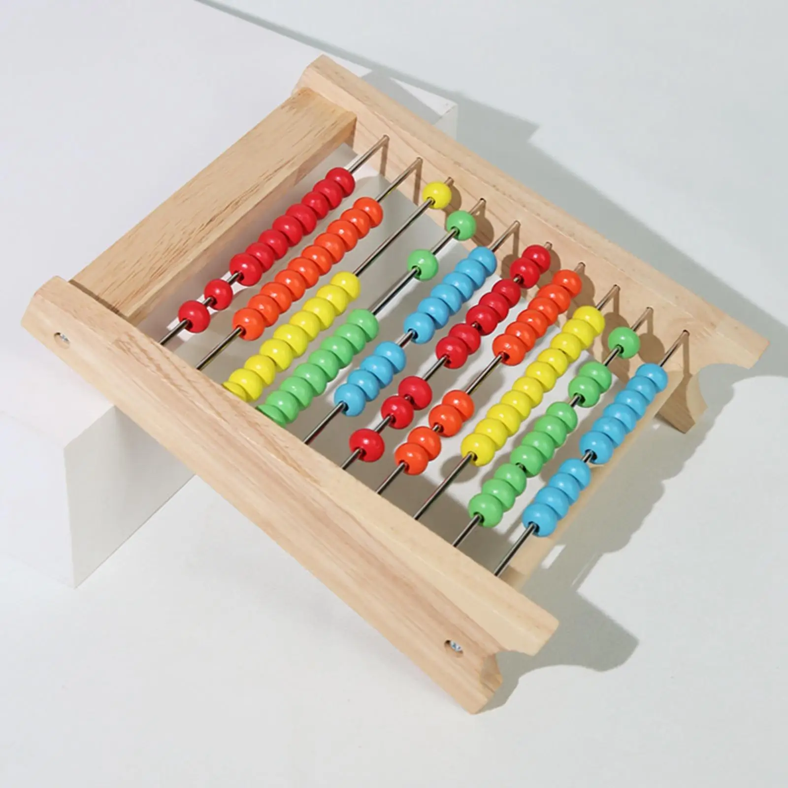 Wooden Abacus Toy, Classic Math Game Toy for Early Childhood Education & Development with 100 Beads
