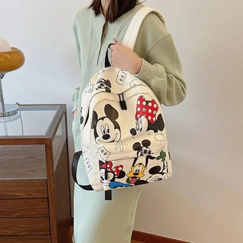 

Disney Mickey Mouse Kindergarten Handbag Cartoon Girl Schoolbag Minnie Girl Travel Storage Bag Backpack