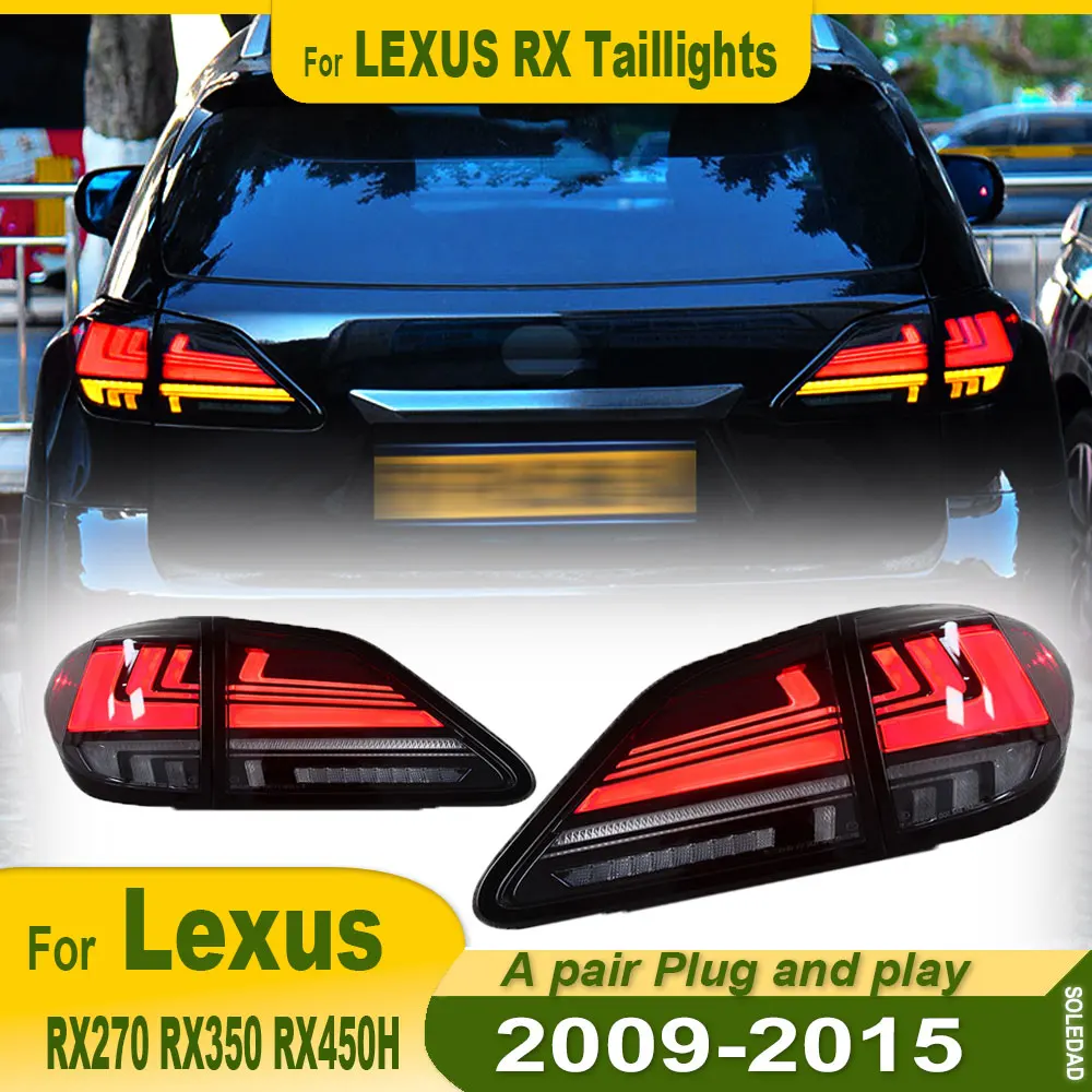 Car Tail Lights Modified For Lexus RX270 RX350 RX450H Taillights 2009-2015 LED Tail lamp Sequential Turning Signal Plug and play