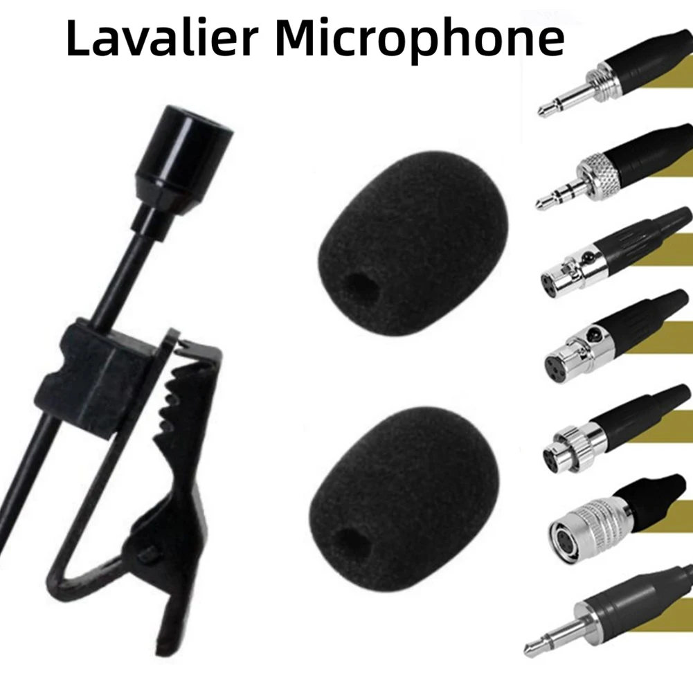 

Microphone Omnidirectional Lavalier Lapel Clip Mic 3.5mm 3Pin 4-Pin XLR For Wireless System For Stage Houses Of Worship Lecturer