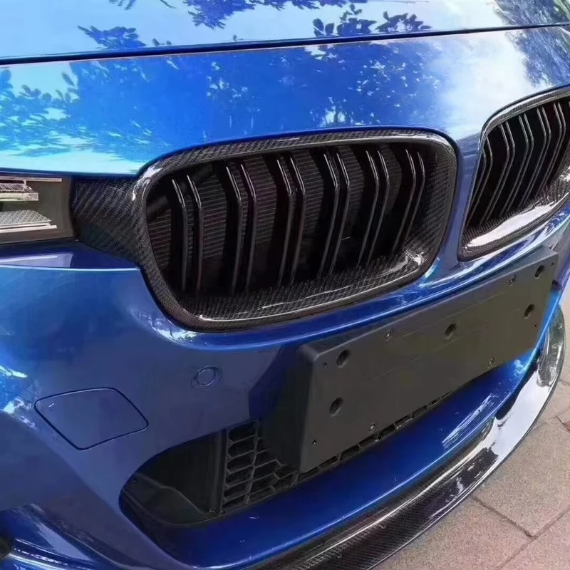 New YOMDO Real Carbon Fiber Grille with 3k Twill Weave for  3 Series F30 F35 316i 318i 320i 325i 330i  2012-2019