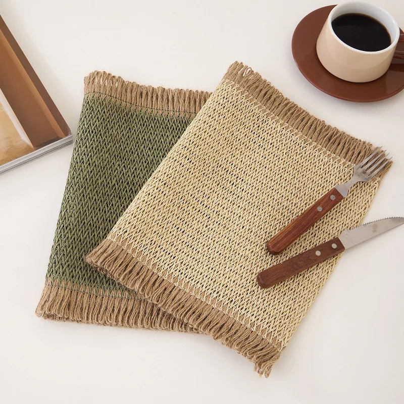 Table tray Mat Anti Slip Bup Mat Paper Environmentally Friendly Creative Simple Insulation Dinner Party Home Decoration 4pcs/set