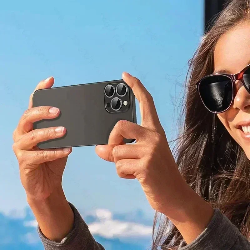 3-2PCS Camera Lens Protector For iPhone 15 14 13 Pro Max 13 Mini Metal Ring Protector Glass For iPhone 14 15 Plus Camera Lens