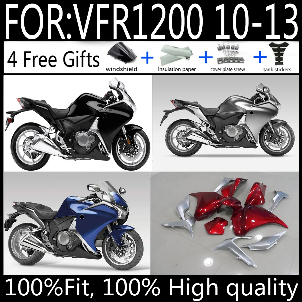 

Motorcycle Fairings Kit Fit For Vfr1200 VFR 1200 10 11 12 2010 2011 2012 2013 Bodywork full fairing kits ABS Injection mold