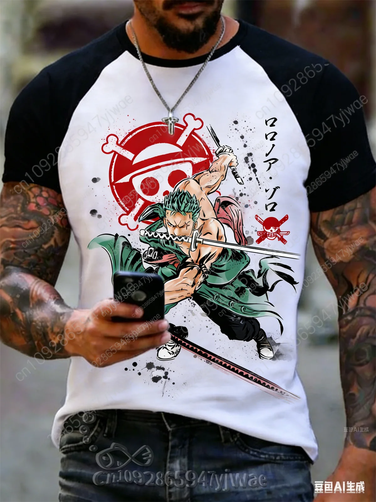 2026 ONE PIECE Roronoa Zoro verano cuello redondo manga corta moda Casual ropa de calle regalo para fanáticos camiseta para niños adultos Top