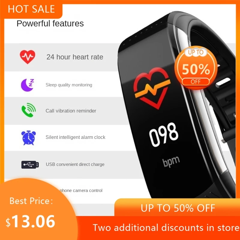 Bluetooth Exercise Monitoring Bracelet Blood Oxygen Heart Rate Blood Pressure Message Sedentary Reminder Health Smart Bracelet