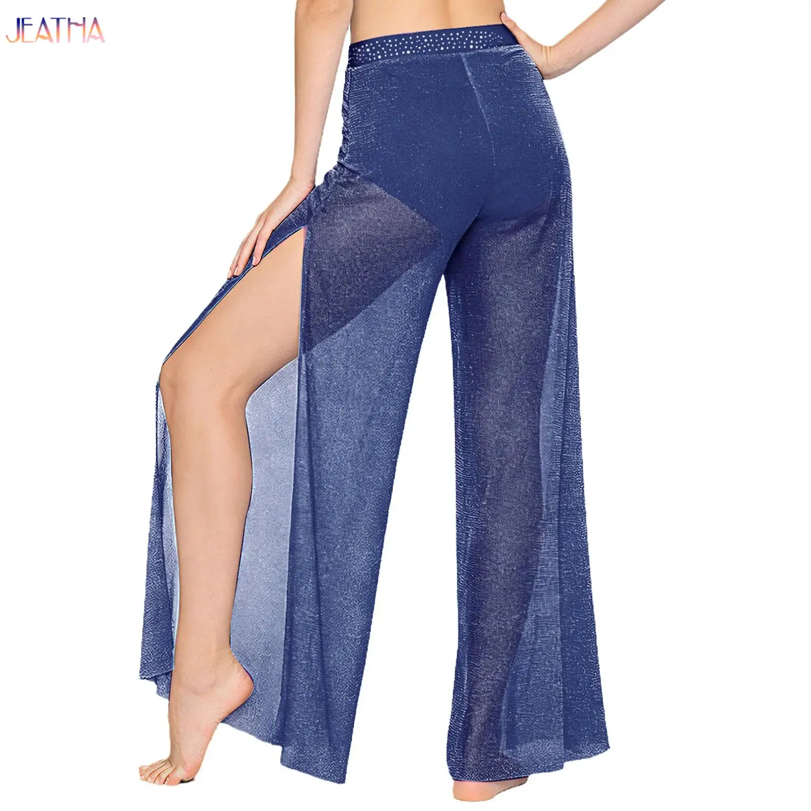 

Fashion New Pants Woman Sport Pants Fitness Pants Wide Leg Pants Shimmering Mesh Built-in Briefs Lyrical Modern Dance Clothing