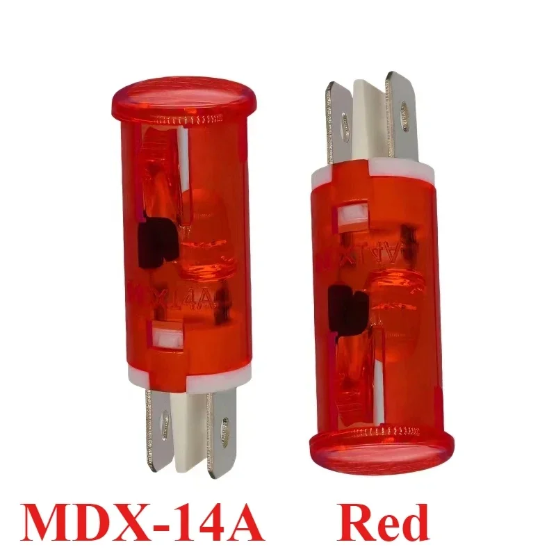 20Pcs/lot MDX-14A Guiding Signal Lamp Panel Mounting Neon Indicator Red Green Yellow Lights 220V Signal Lamp