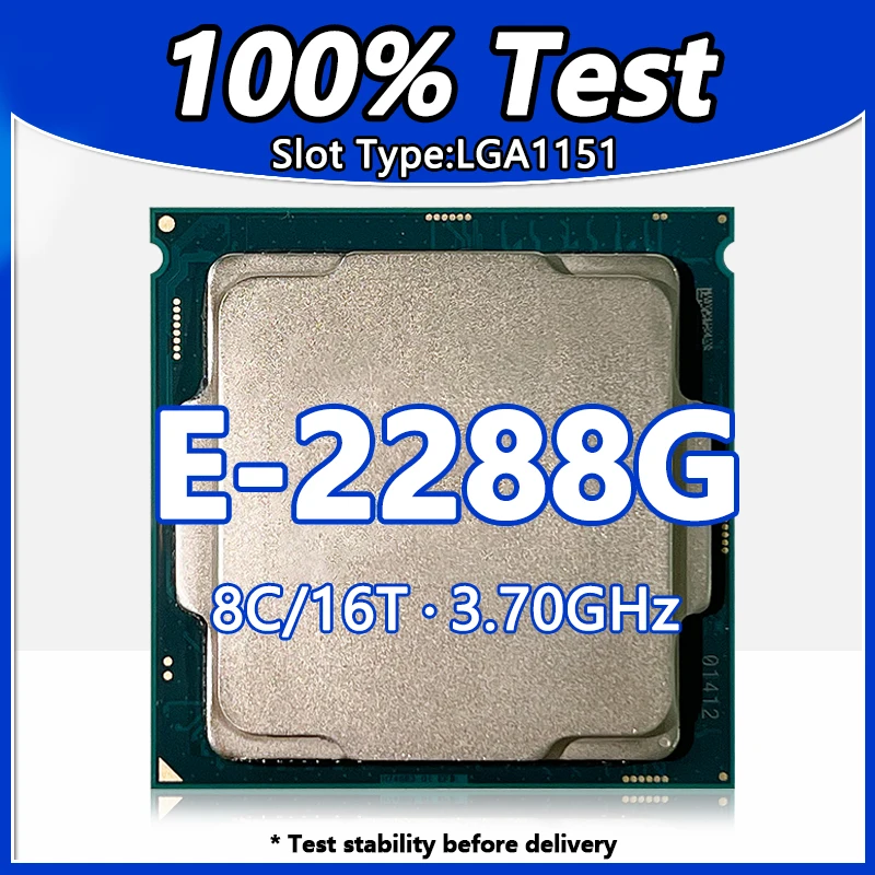 Xeon E-2288G CPU 8Cores 16Threads 3.70GHz DDR4 16MB 95W LGA 1151 CPU For C246 Chipsets Server motherboard xeon E2288G processor