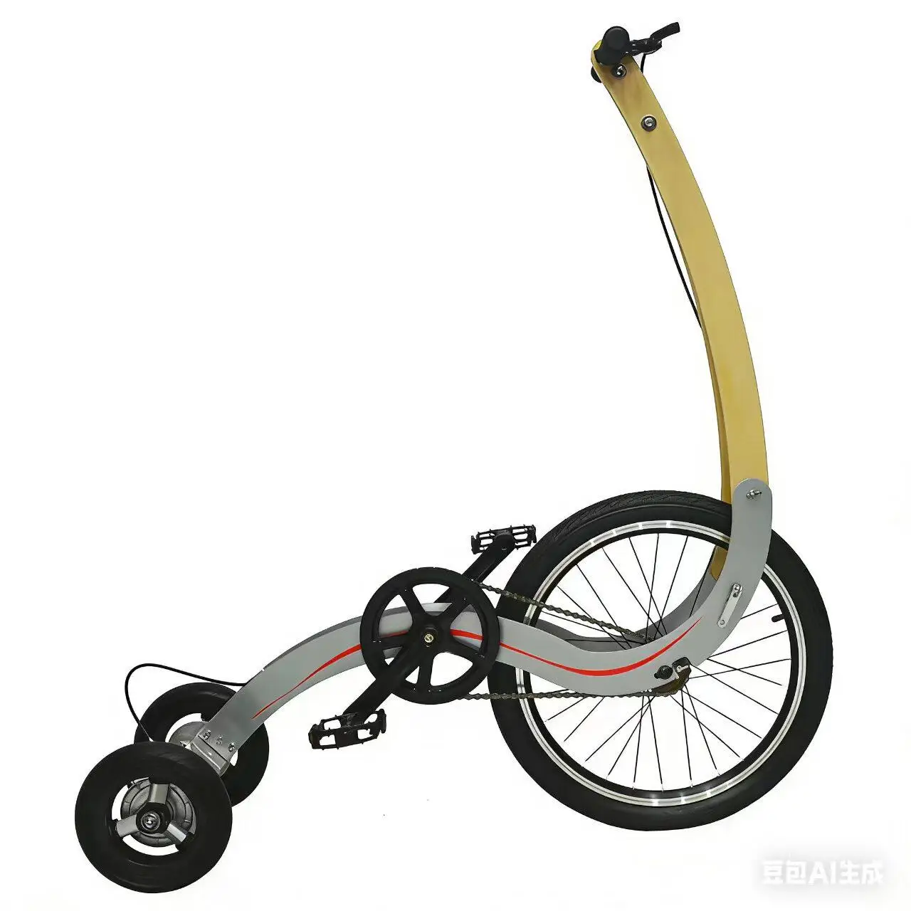 Folding Standing Sports Bike Three-wheeled Adaptive Balance Pedal Fitness Semi Bike view 6