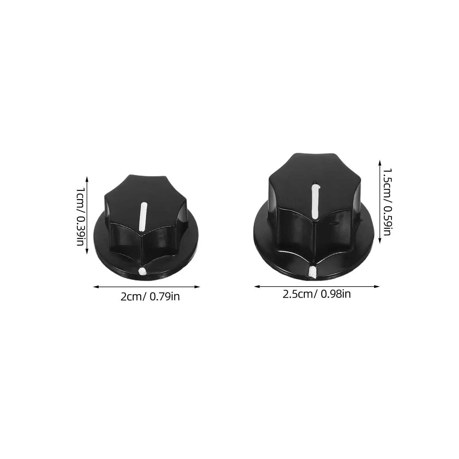 5Pcs Replacement Guitar Knobs Brass Alloy Volume Tone Knobs for Electric Guitar Bass Amplifier Performance