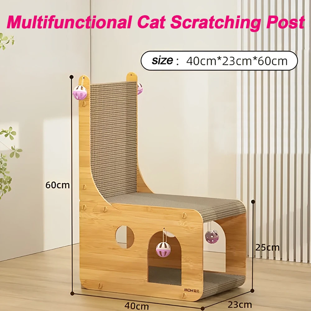 L-Shaped Cat Scratching Post Integrated Cat Scratching Board Cat Nest Thickened Wear-Resistant Cat Scraper Furniture Train Toy