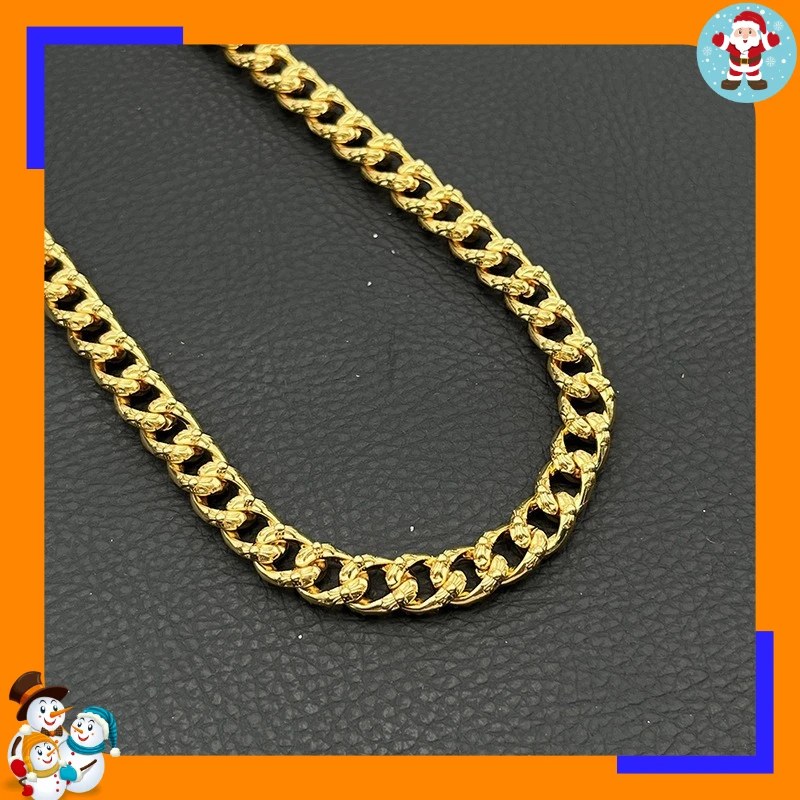 High-end Gold Full Flower Cross Flower Necklace Fashionable Domineering Cuban Chain Sweater Chain Men's Gift
