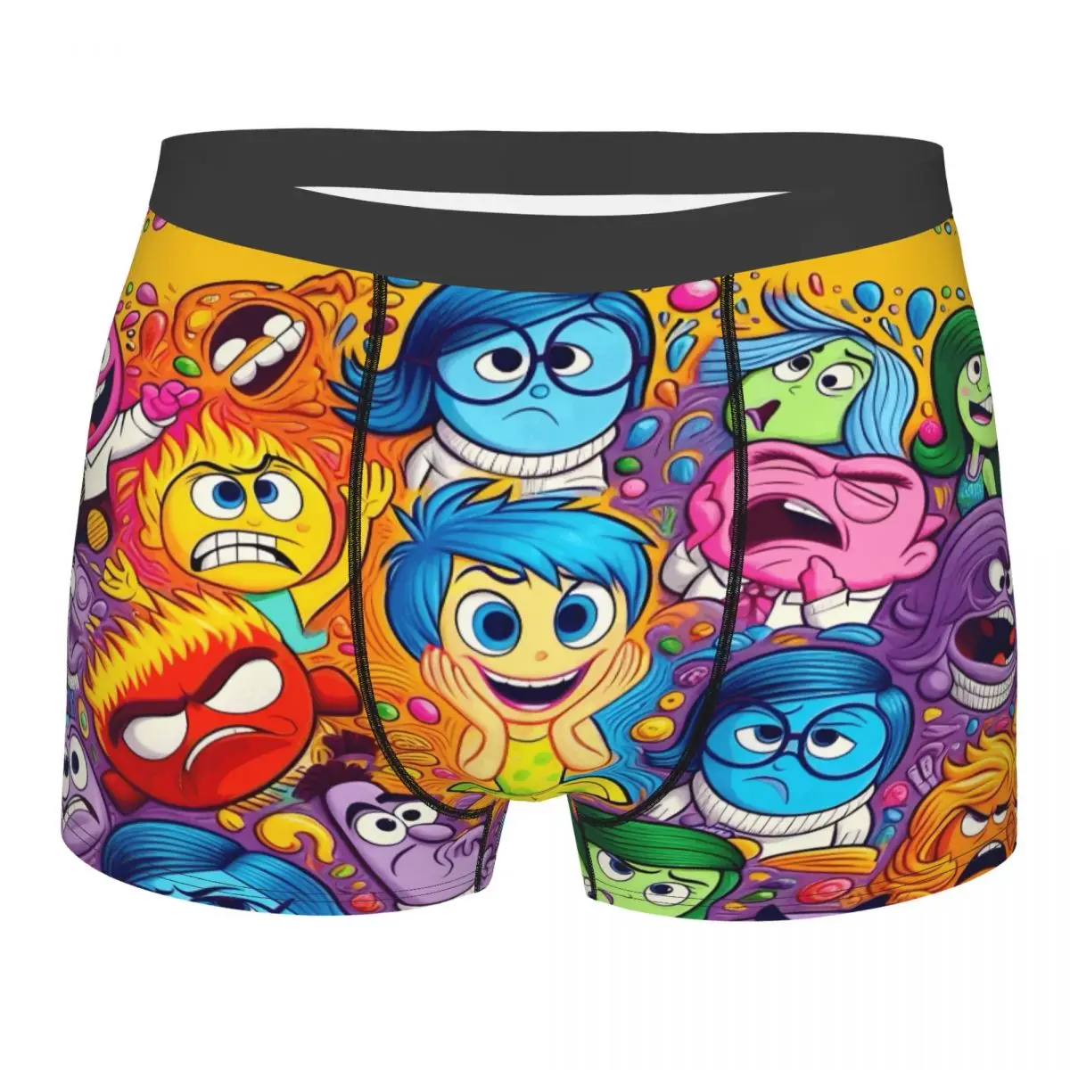 

Custom Inside Out Characters Cartoon Boxer Shorts For Men 3D Printed Comic Underwear Panties Briefs Soft Underpants
