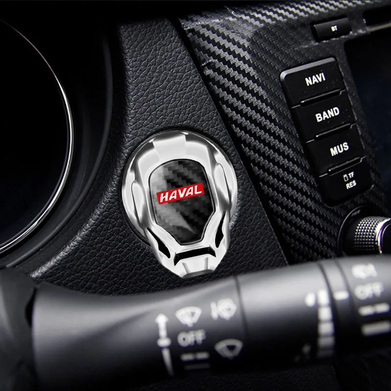 1Pcs Haval One-click Start Button Protective Cover Fit H6 Jolion Dargo H9 F7 M6 H7 Anti Scratch Car Interior Decor Parts