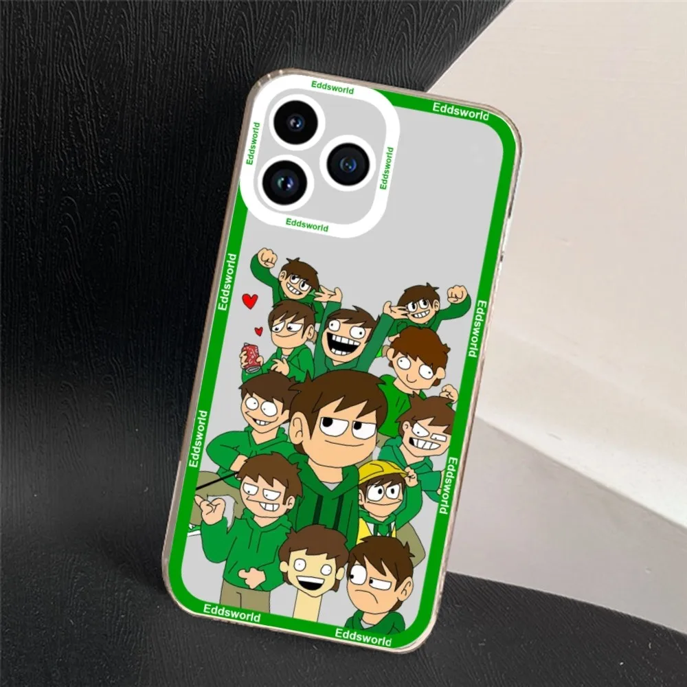 Eddsworld-capa de telefone para Samsung S20, S21, S22, S23, Ultra Plus Lite, transparente