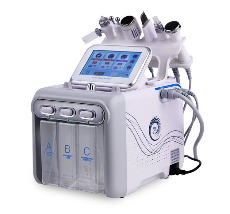 Hot Sale 6 in 1 H2O2 Hydra Dermabrasion Oxygen Jet Machine Face Beauty Skin Care & Tools Aesthetic Oxygene Jet Facial Machine