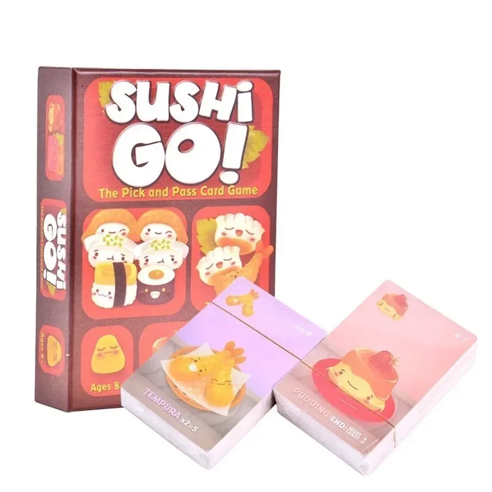 Juego de Sushi Go, juego de reunión familiar, juego de mesa, tarjeta, cumpleaños, regalo de Navidad