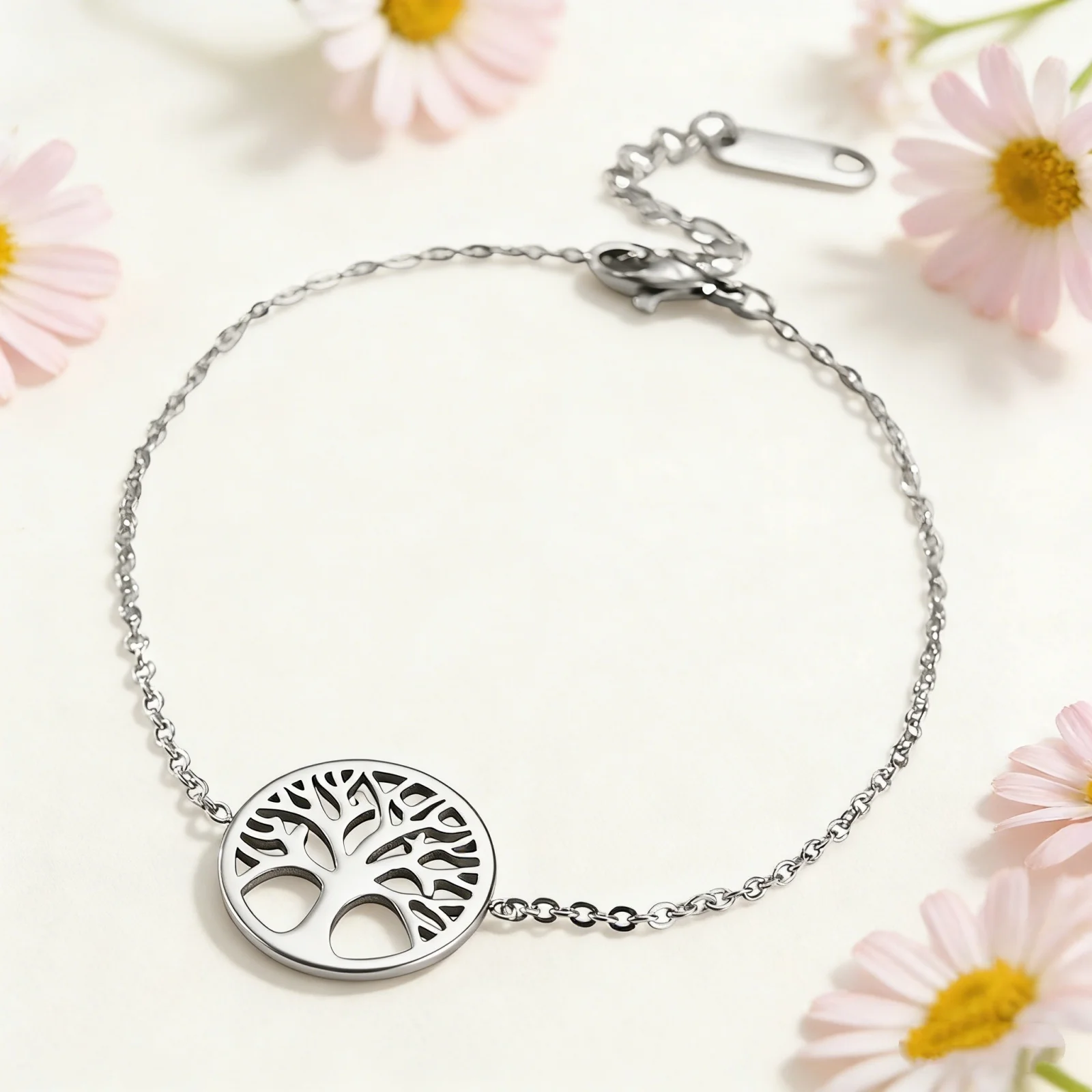 Tree of Life Charm Bracelet Viking Stainless Steel Adjustable Chain Bracelets Pulsera Amulet Jewelry Gift for Women Men view 4