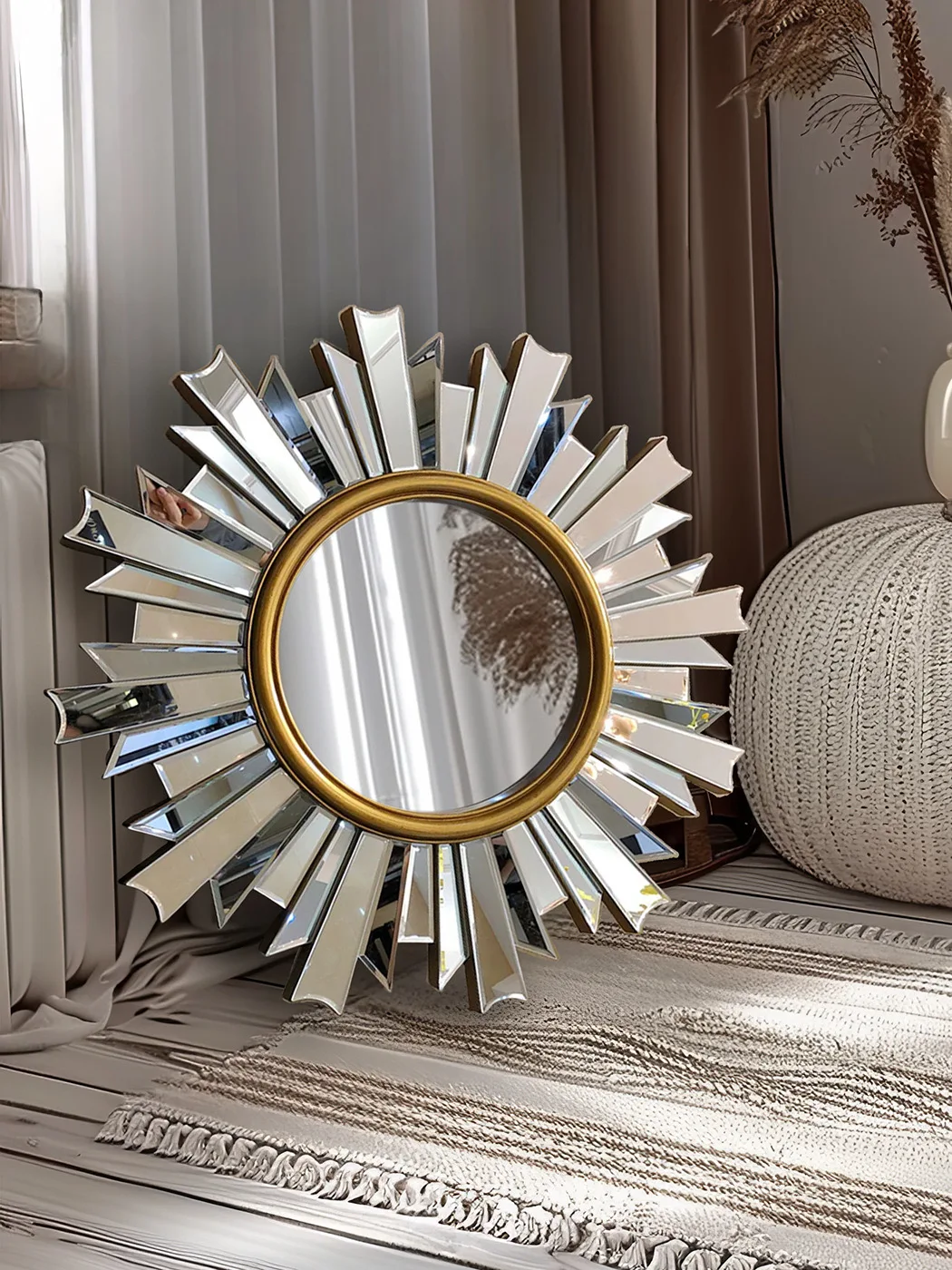 Modern Creative Waterproof Bathroom Mirror Porch Living Room Office Wall Decoration