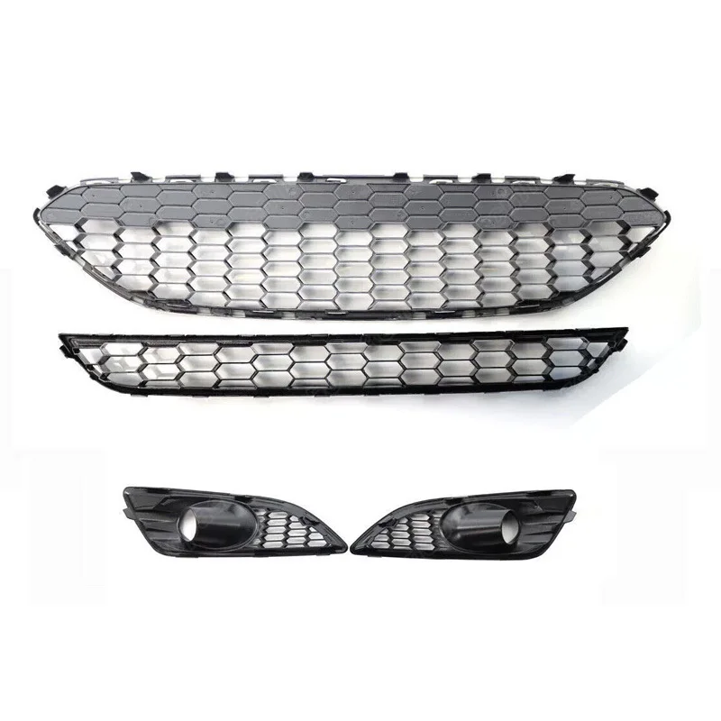For Ford Fiesta Zetec-S 2013 2014 2015 2016 Automobile ST Honeycomb Style Front Bumper Air Intake Grille Body Modification Kit view 6
