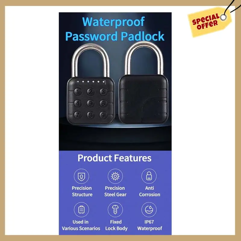 Tuya บลูทูธสมาร์ทลายนิ้วมือประตูล็อค Keyless Quick ปลดล็อคกุญแจป้องกันการโจรกรรม IP67 กันน้ํา Home Securit ล็อค-ทนทาน