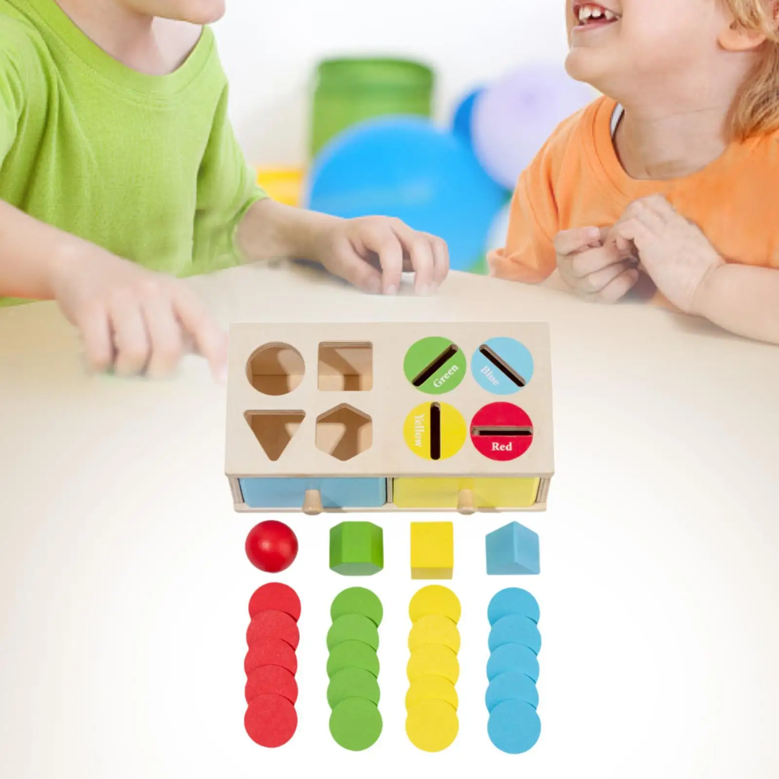 Caja de clasificación para niños, juguete cognitivo Montessori para niños pequeños de 2 a 5 años