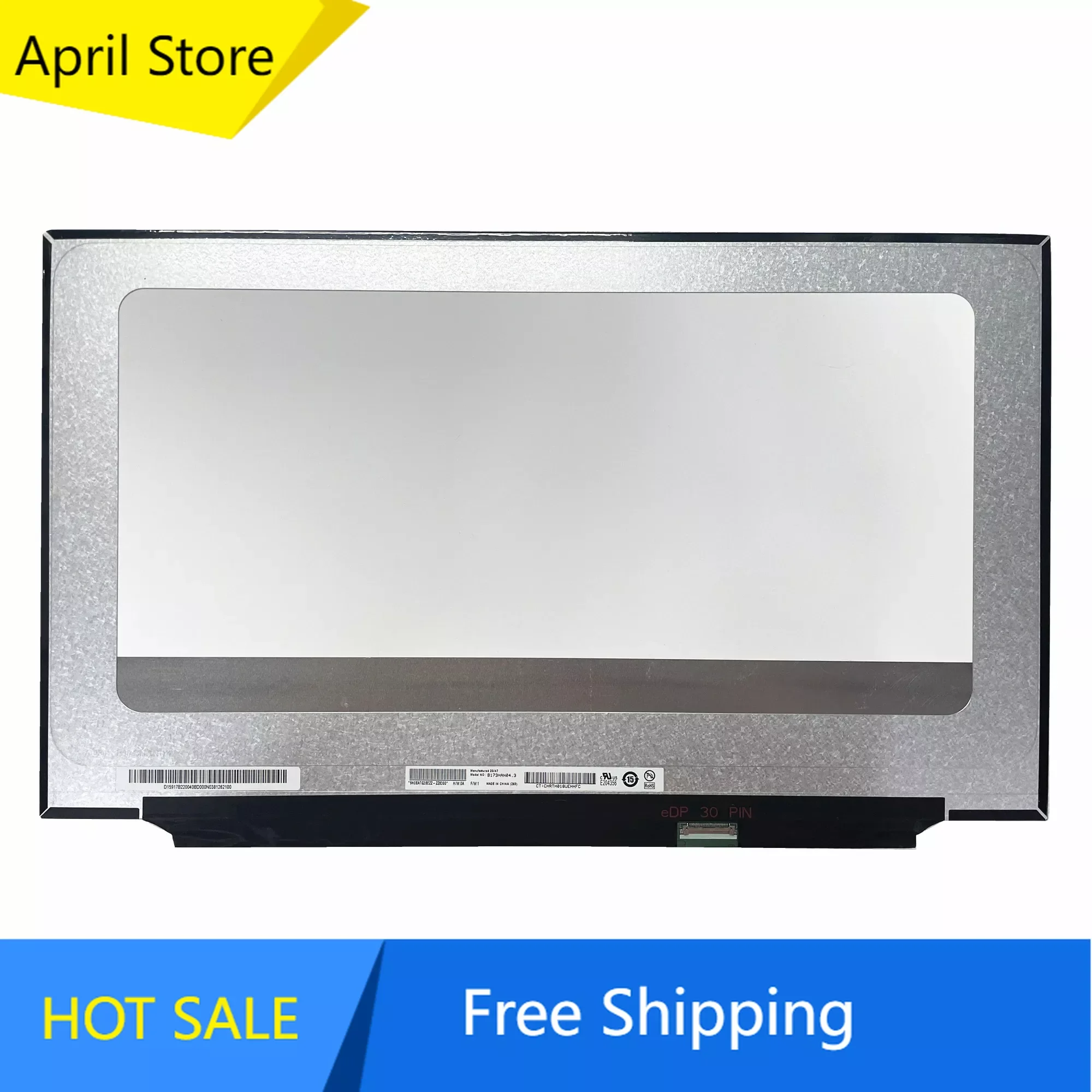 

B173HAN04.3 fit B173HAN04.2 NV173FHM-N46 N49 NV173FHM-N4C N4G N173HCE-E3A E3B 17.3'' Laptop LCD Screen FHD EDP 30 Pins