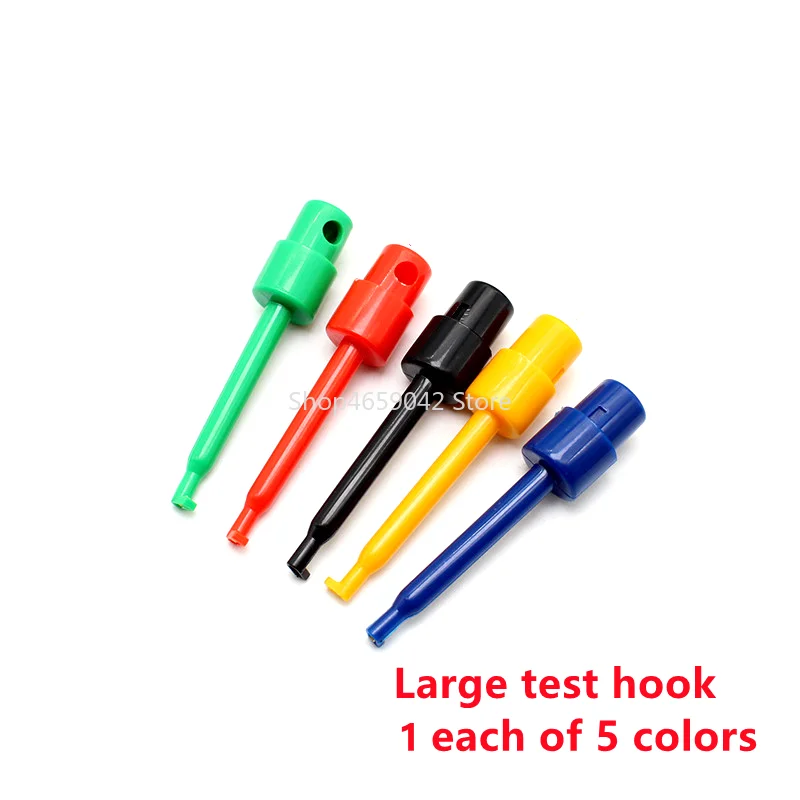 5PCS Multimeter Lead Wire Kit Test Hook Clip Grabbers Test Probe SMT/SMD IC D20 Cable Welding Clip Hook Test Clip