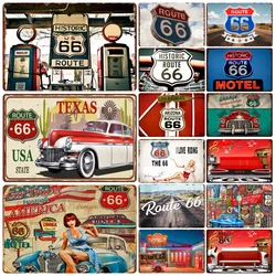 Vintage Metal Sign Plate, Garage Wall Decor, Man Cave, Gas Station Printing, Home Decor, Bar, Pub, Club, Retro, Route 66, WY1