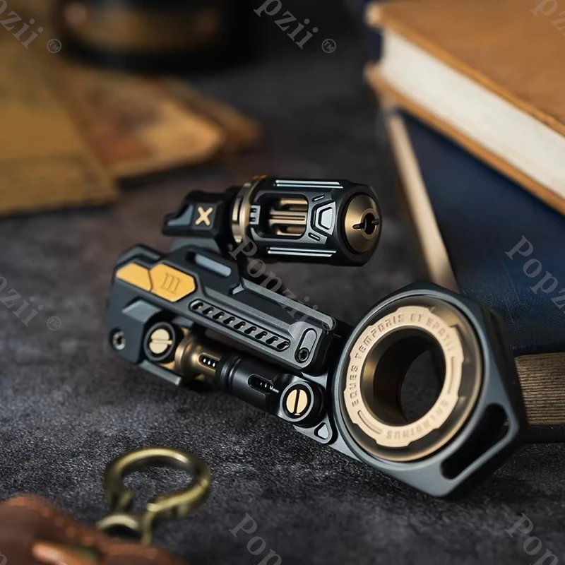 01EDC Time Knight 3.0 ของเล่นฟิดเจ็ตอเนกประสงค์ หลายวิธีในการเล่น เล่นท่ามือเล่นนิ้ว EDC Flips ของเล่นคลายเครียด