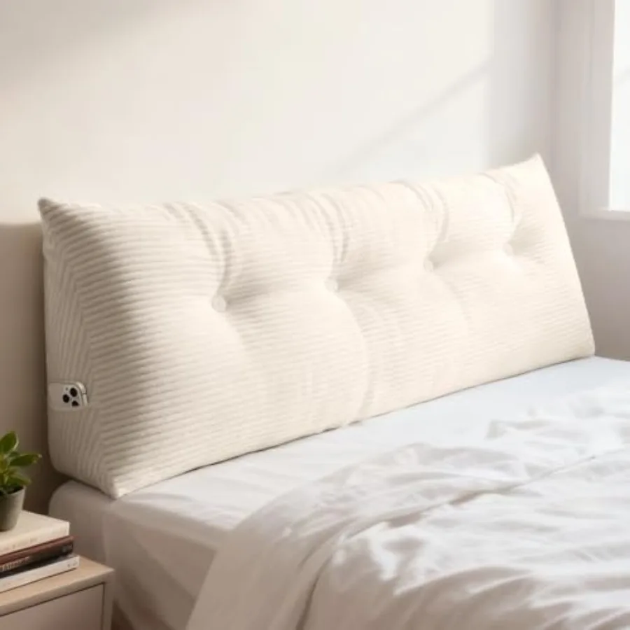 

Wedge Pillow Headboard Full Triangular Bed Wedge Pillow for Headboard Headboard Pillow Reading Pillow for Daybeds and Bunk Beds