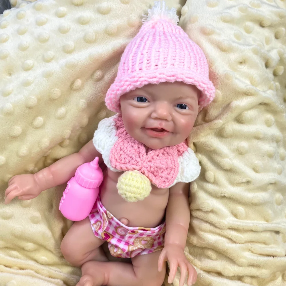 13 Zoll lebensechte solide Silikon Reborn Baby Puppe Charlie Girl Silikon waschbare Puppe elastische Stress abbauen Spielzeug Weihnachtsgeschenk