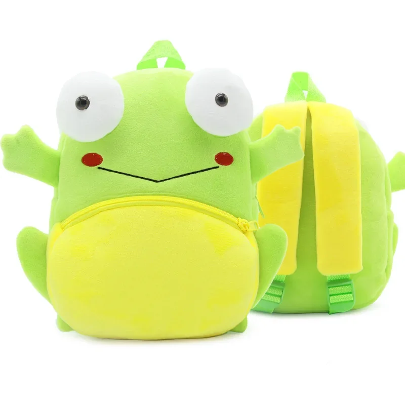 Sac à Dos d\'École 3D en Peluche pour Enfant, Petit Cartable Mignon avec Animal de Dessin Animé, pour Garçon et Fille de la Maternelle