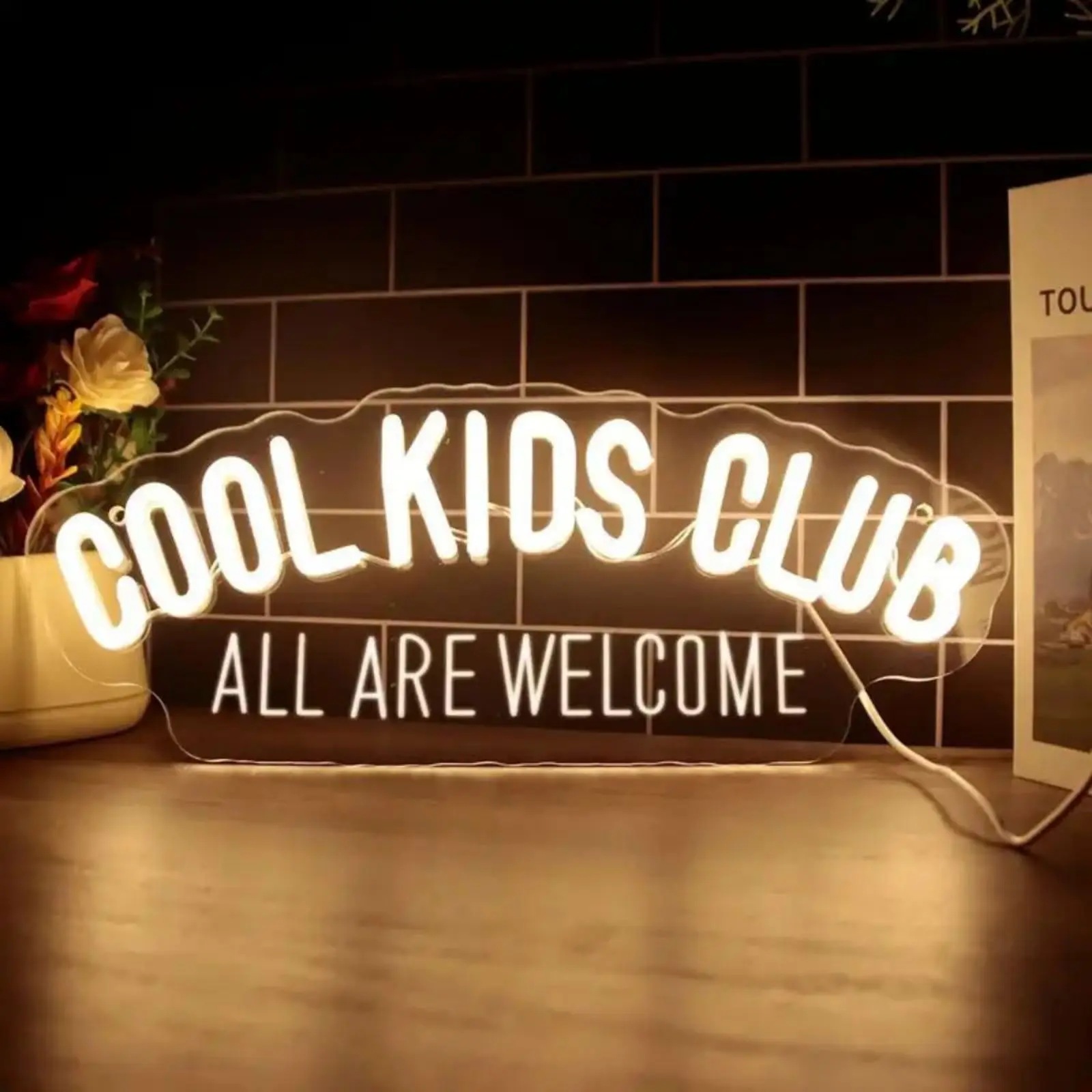 

Cool Kids Club LED Neon Light - USB Powered, With Dimmer, Adjustable Brightness, Perfect for Playrooms, Bedrooms, Fun Decor