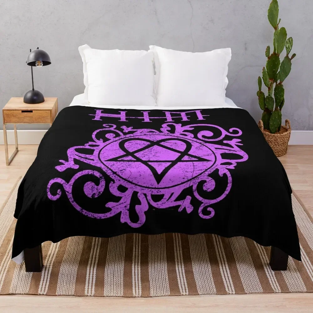 Vintage Photograp Him Ville Valo Band Romance Awesome For Movie Fan Throw Blanket Fashion Sofas Blankets For Sofas Hair Blankets