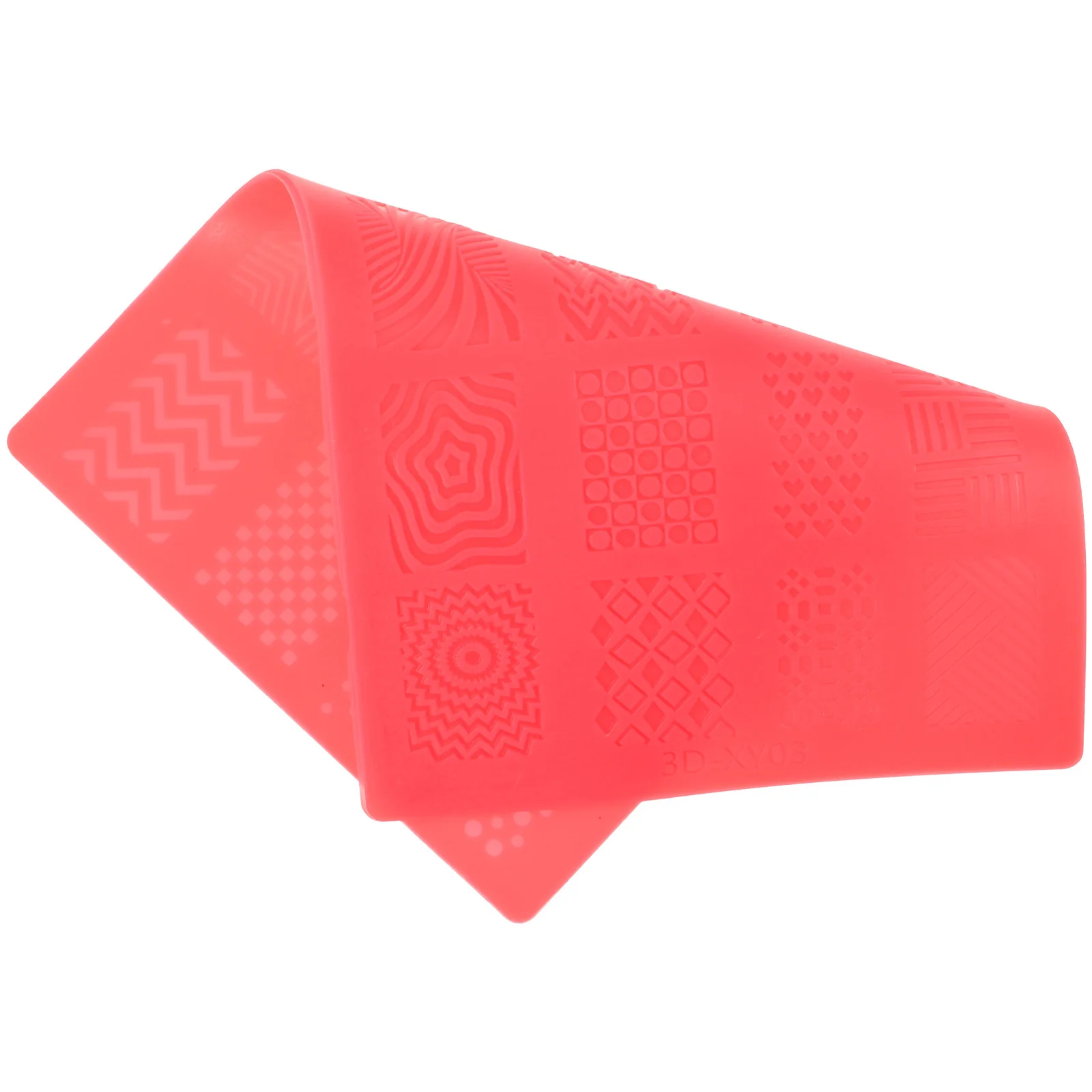 1개 엠보싱 프린트 DIY 플레이트 3D 매니큐어 몰드 아트 스탬핑 플레이트 3D 네일 아트 액세서리 플레이트 네일 용품