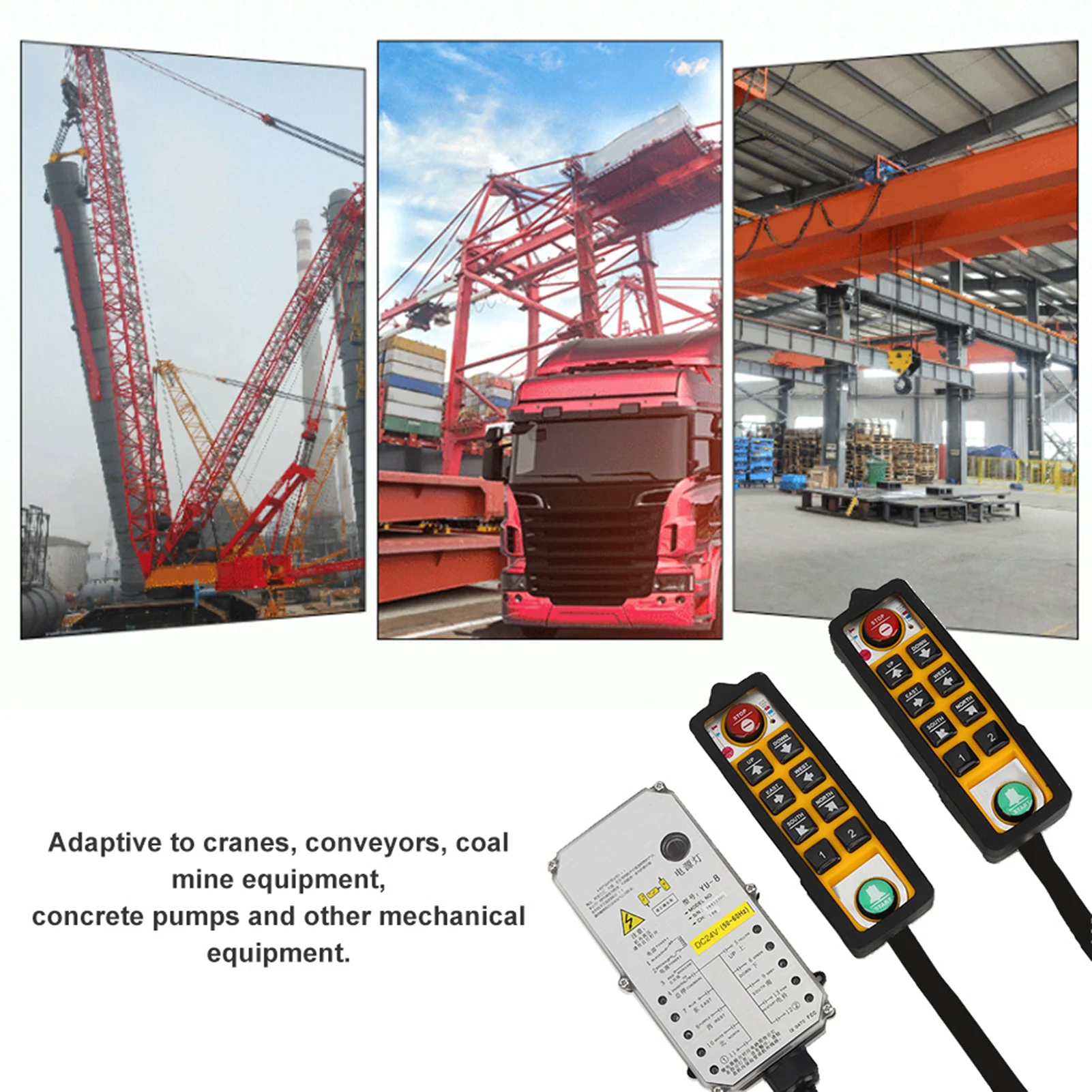 Crane Remote Control CNC Controller Hoist Controller Double Handle Three Proof Waterproof Acid Oil Resistant Anti Fall for Crane