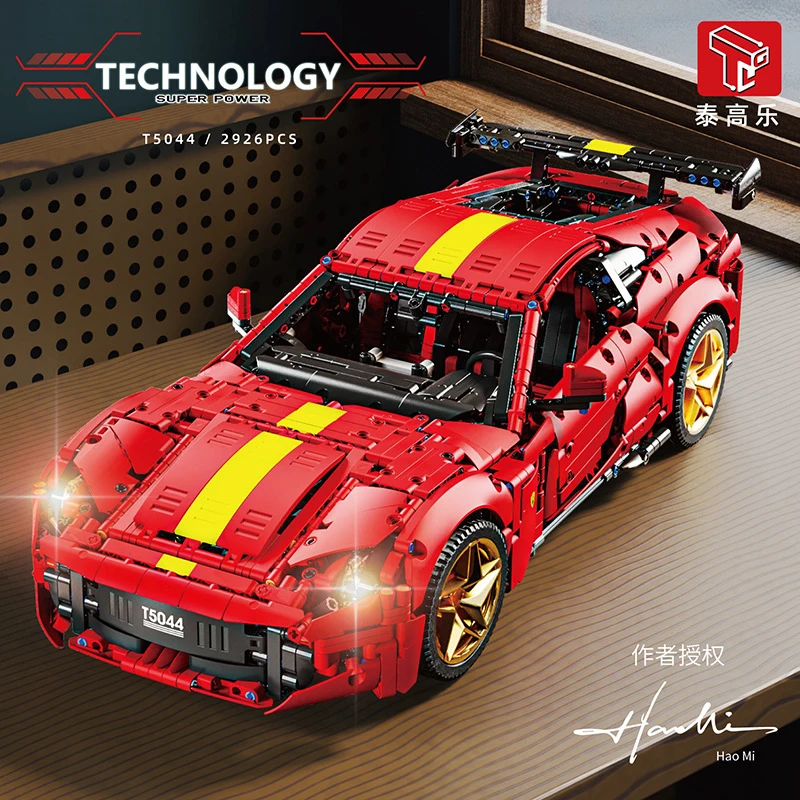 Technical APP Remote Control Moter Power T5044 812 Building Blocks Bricks Super Sports Car Moc Sets Toys Kids Modular Gift