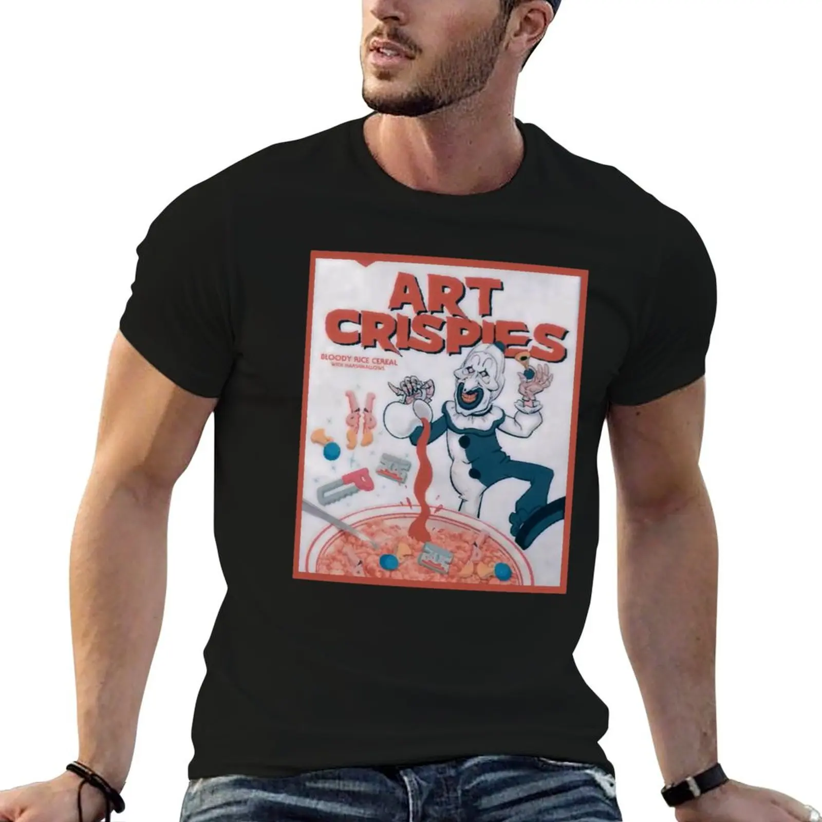 Art Crispies T-Shirt Work Casual Loose Fit T-Shirt