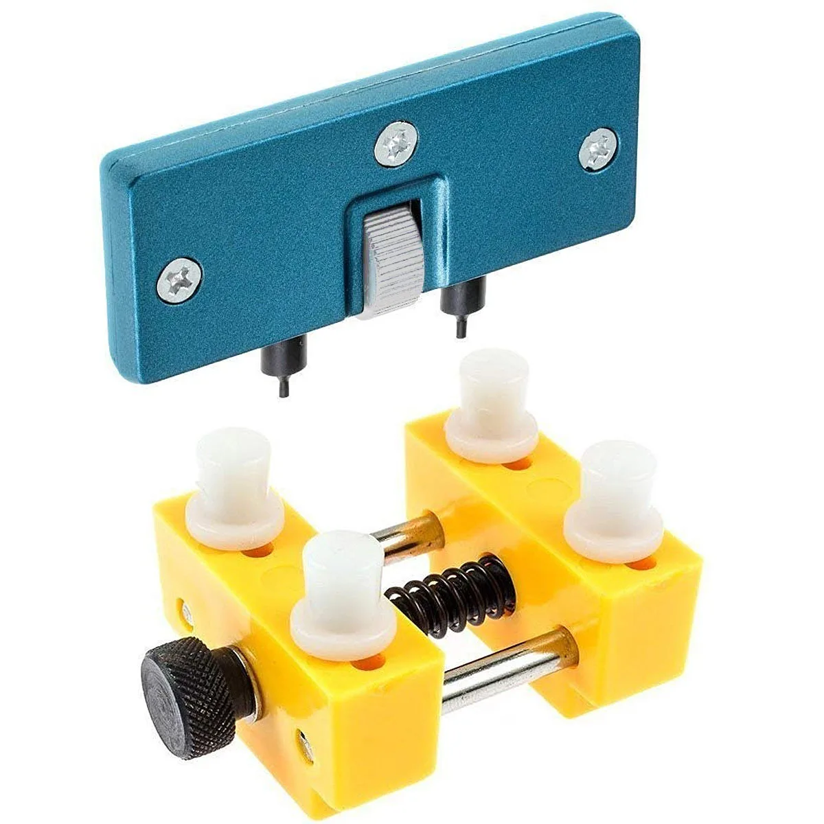 

Watch Case Back Opener Adjustable Holder Tool 4 Hard Plastic Pins Easy to Operate Minimize Scratching Risks for Various Cases
