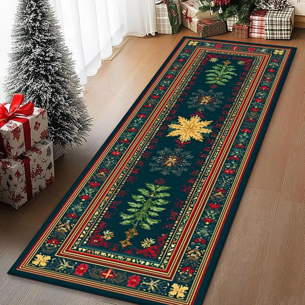 Southwestern Runner Rug Geometric Starburst Tribal Aztec Pattern Floor Carpet for Home Kitchen Hallway Laundry Room Decor